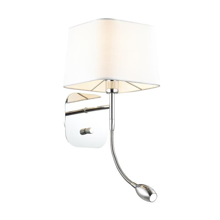 Odeon Light 4114/2W ODL19 309 хром/белый Бра E14, LED 1*40W, 3W EDIS