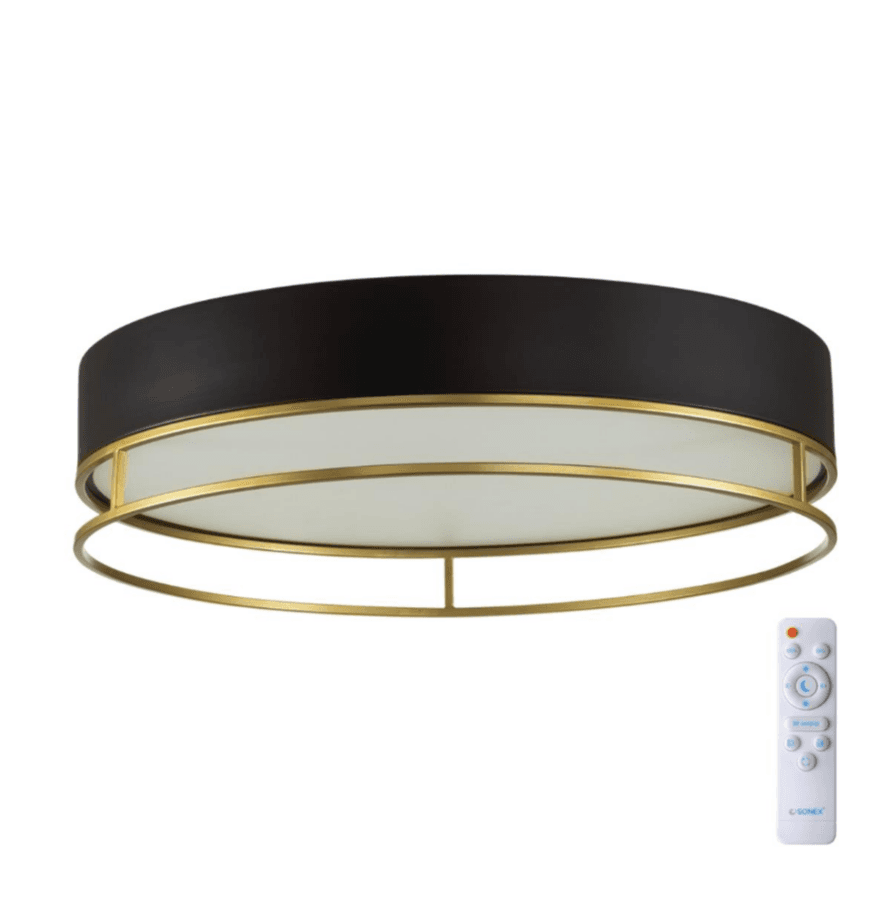 Sonex 7723/65L AVRA LED SN Светильник металл/пластик/белый/черный/золотой LED 65Вт 3000-6000K D450 IP20 пульт ДУ LOFTY