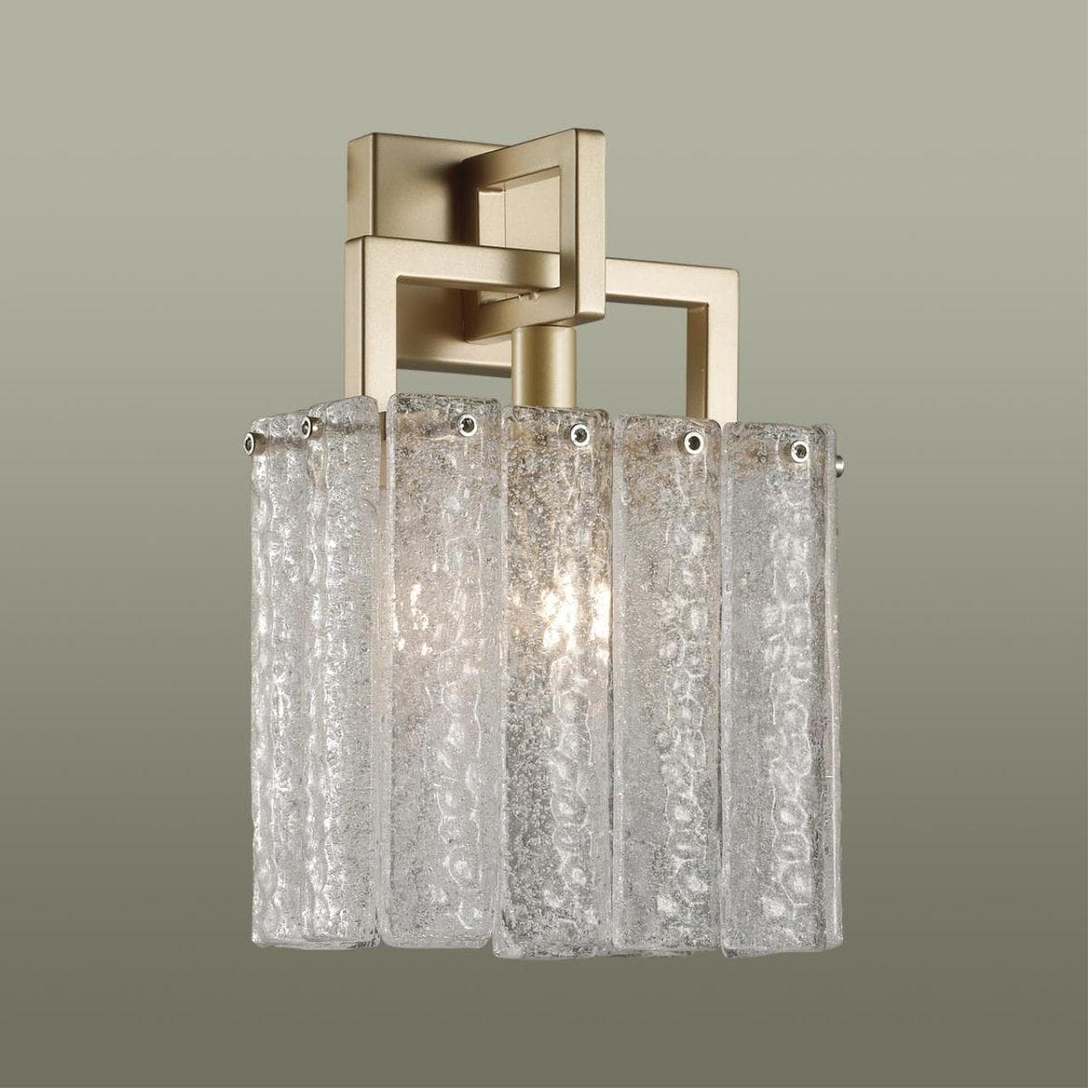 Odeon Light 4976/1W HALL ODL22 377 матов.золотой/стекло Бра G9 2*40W EDERA — миниатюра 4