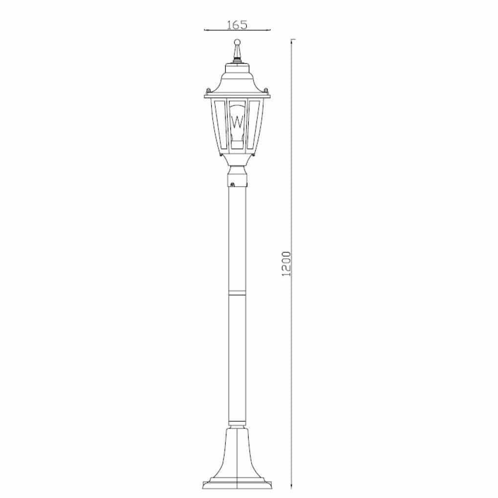 Lucide Tireno Классика Алюминий Уличный столб E27 60W 11835/01/30 — миниатюра 3