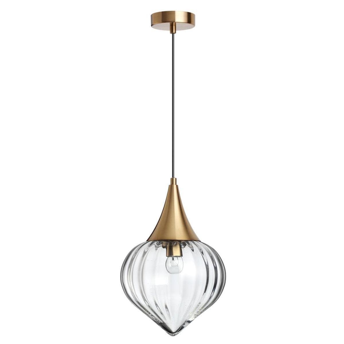 Odeon Light 4950/1 PENDANT ODL22 241 бронзовый/прозрачный/стекло Подвес E27 1*60W KESTA — миниатюра 1
