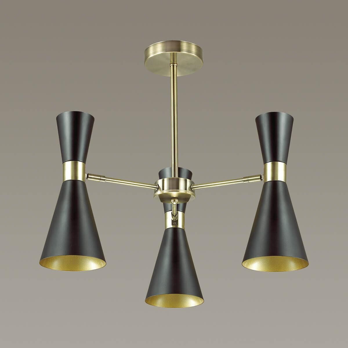 Lumion 3662/3C LN18 106 античная бронза/матовый чёрный Люстра потолочная E14 3*60W 220V QUINN — миниатюра 4