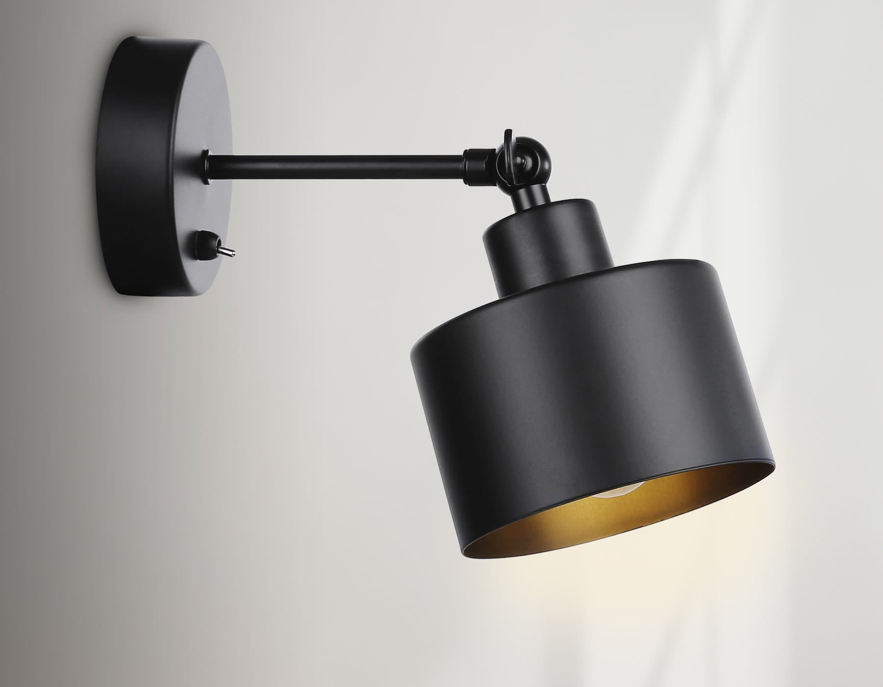 Ambrella Накладной спот с выключателем в стиле лофт TR8137 BK черный E27 max 40W D120*290 — миниатюра 2