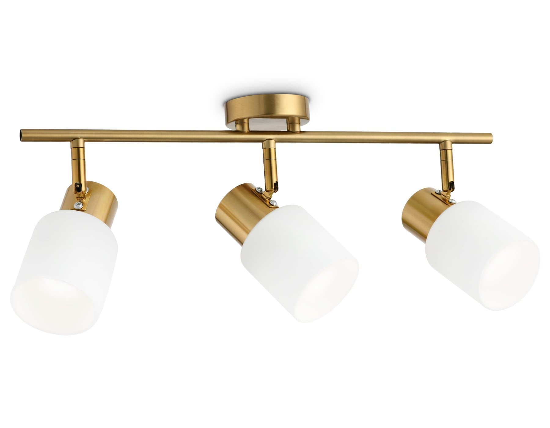 Ambrella Настенно-потолочный спот TR3972/3 BS/FR латунь/белый матовый E27*3 max 40W 460*80*140