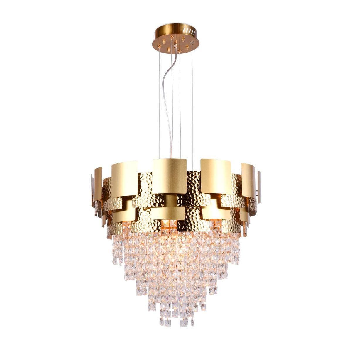 Ambrella Подвесная хрустальная люстра TR5243/9 GD/CL золото/прозрачный E14/9 max 40W D600*840 — миниатюра 1