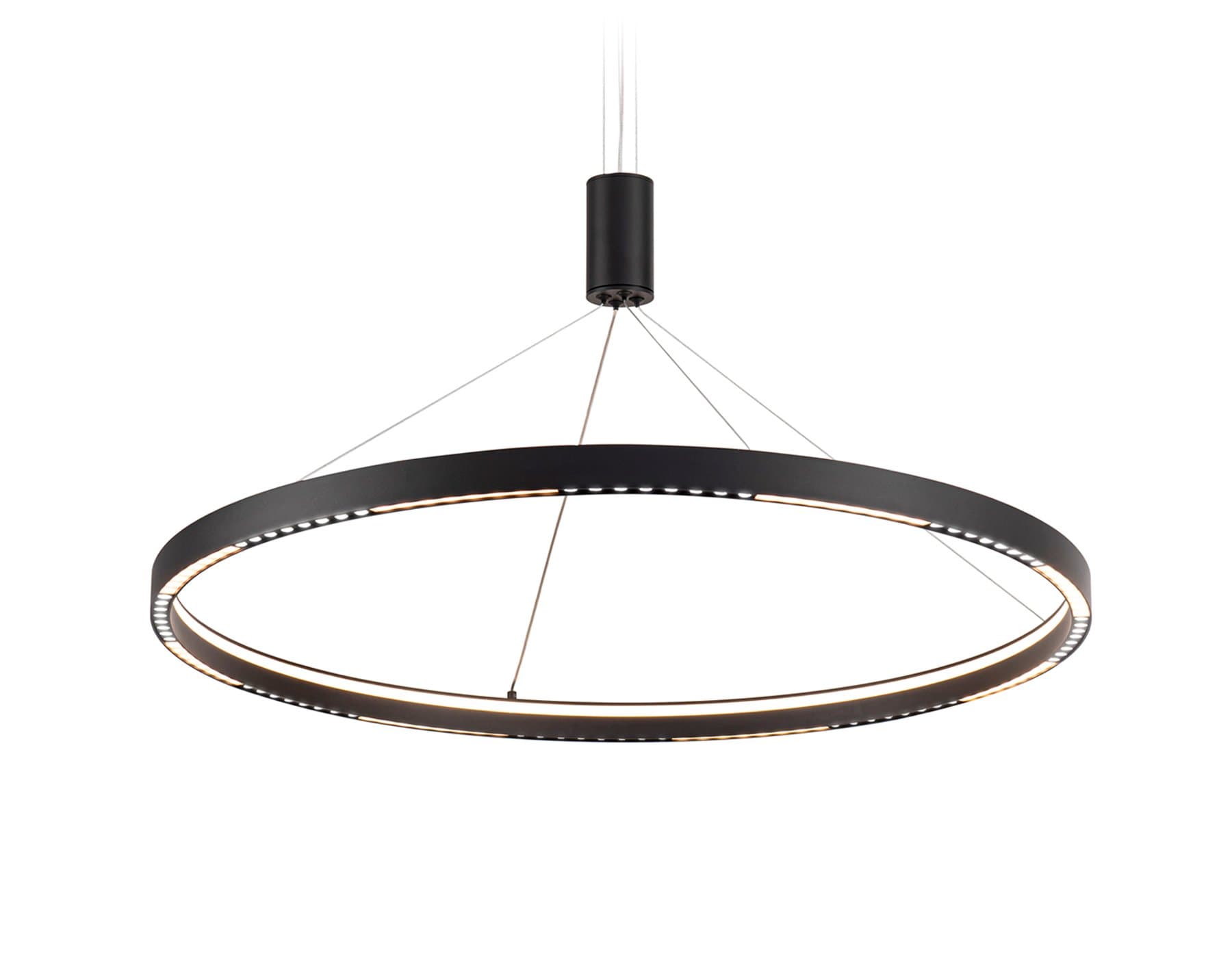 Ambrella Светильник подвесной светодиодный FL5856 BK черный 40W 3000K/4200K/6400K D800*860 (без ПДУ) — миниатюра 1