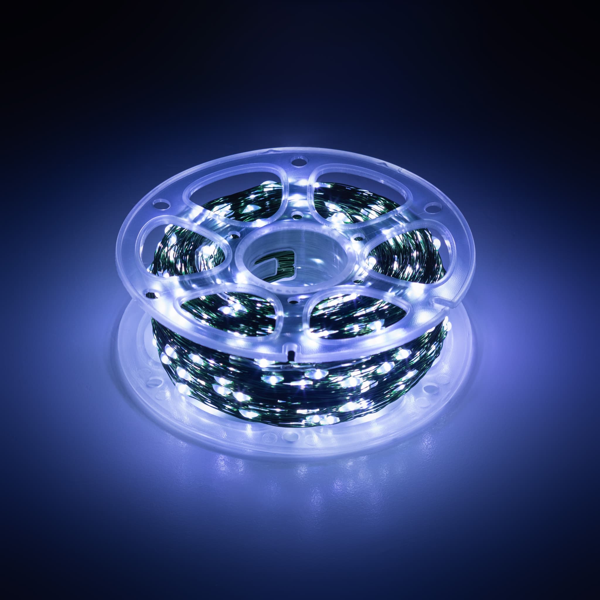ЭРА Светодиодная новогодняя гирлянда ENIN-1000W нить холодный свет 100 м 1000 microLED IP44 220В