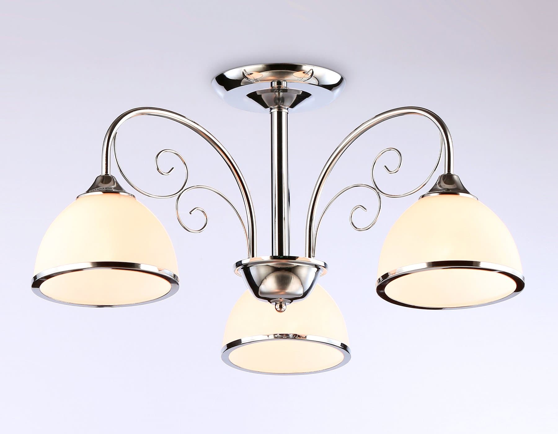 Ambrella Подвесная люстра TR3181/3 CH/FR хром/белый матовый E27/3 max 40W D585*285