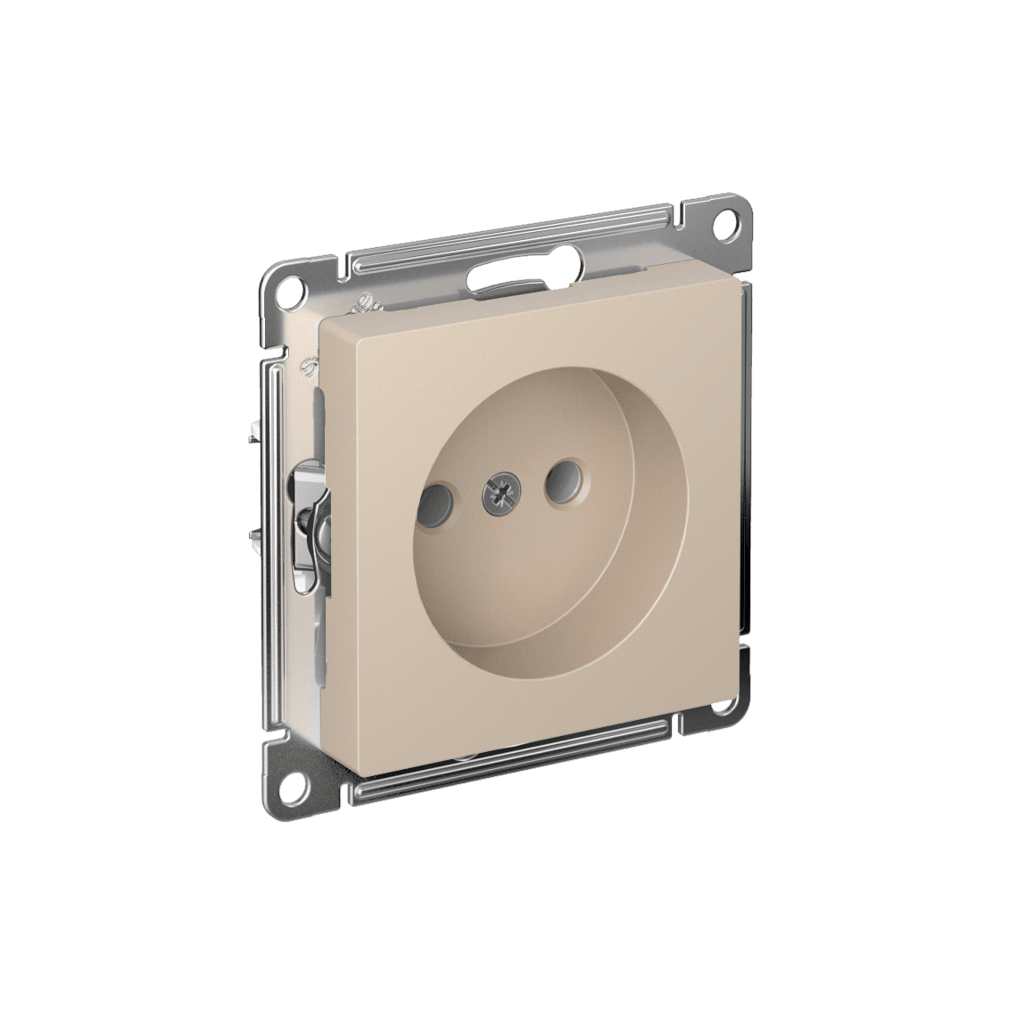 Systeme Electric AtlasDesign Песочный Розетка без заземления без шторок, 16А, мех., быстрозажим. клем. — миниатюра 1