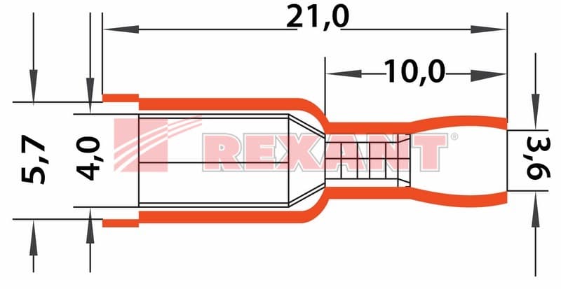 Разъем ШТЕКЕРНЫЙ изолированный гнездо - 4мм 0.5-1.5мм² (РШи-м 1.5-4 / РШИм 1,25-5-4) красный Rexant 08-0211 — миниатюра 3