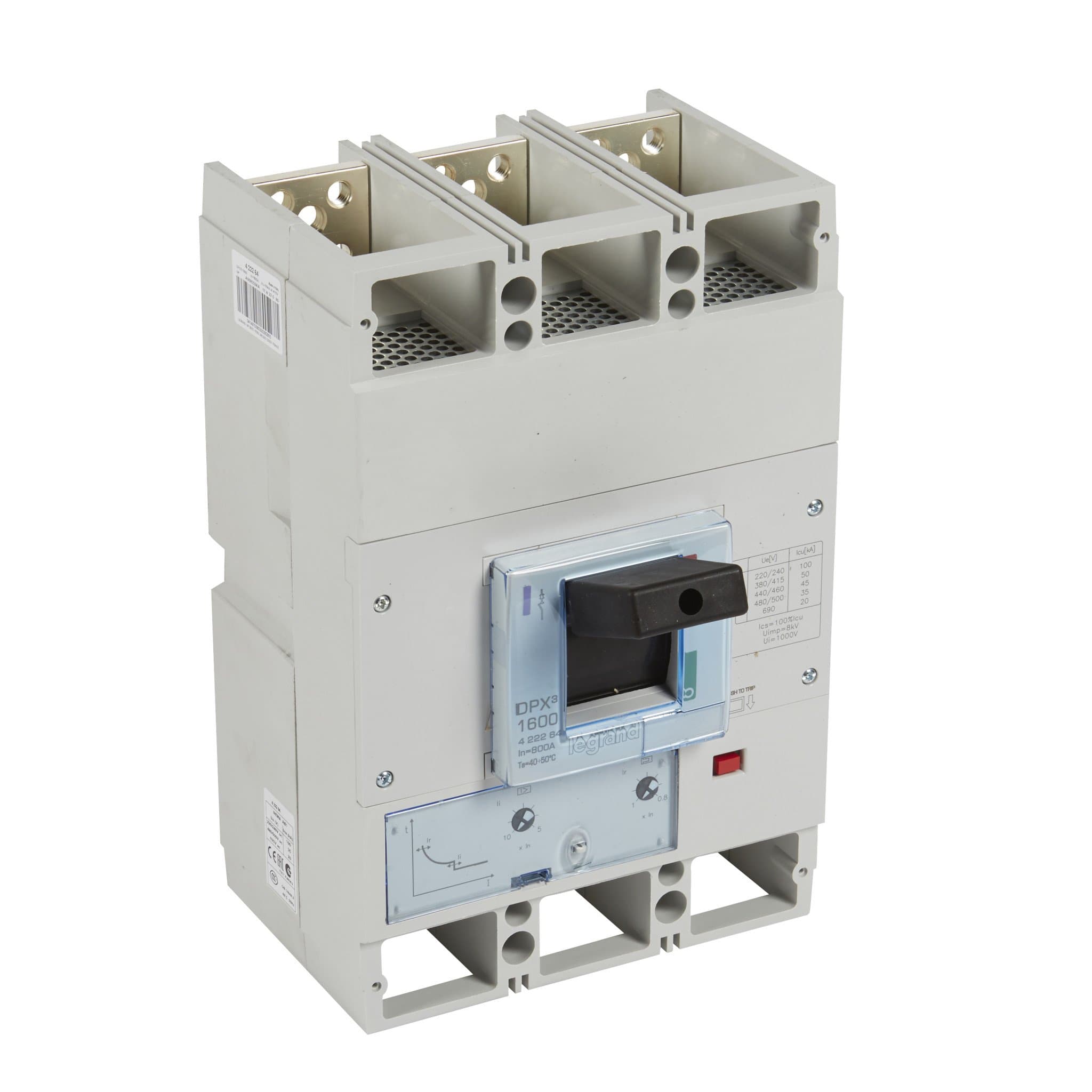 Legrand DPX3 1600 Автоматический выключатель 3P 800А 50kA/ТМ 422264 — миниатюра 1
