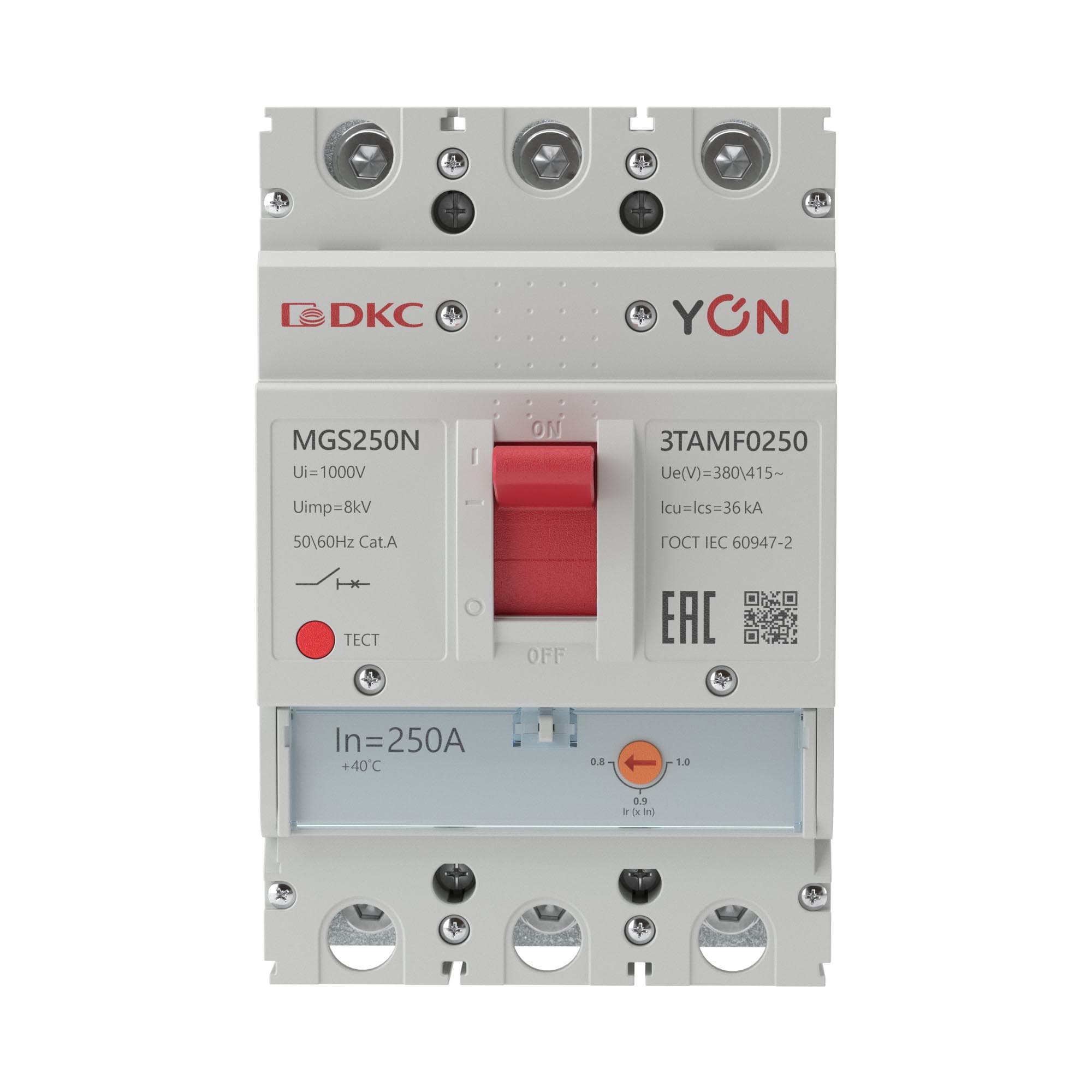 DKC Авт. выкл. YON MGS250 3P 200-250A 36kA — миниатюра 2