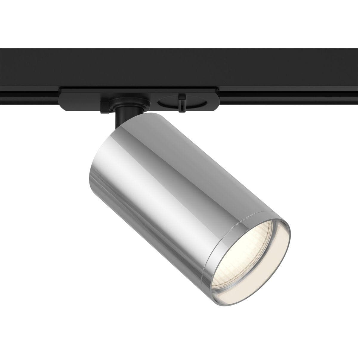 Maytoni Single phase track system Черный и Хром Светильник трековый (Набор) ( TR020-01B+TRA020-01CH) TR020-1-GU10-BCH — миниатюра 1