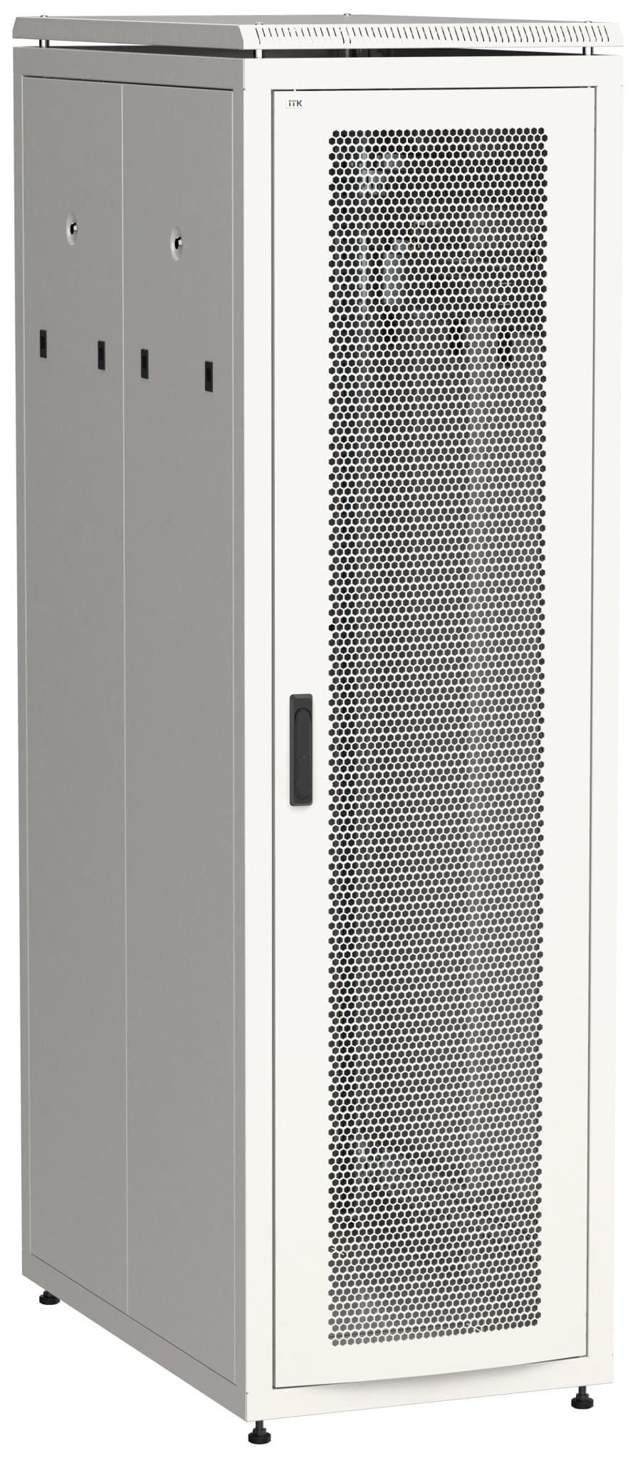 IEK LINEA N ITK Шкаф сетевой 19" LINEA N 42U 600х1000 мм перфорированная передняя дверь серый LN35-42U61-P
