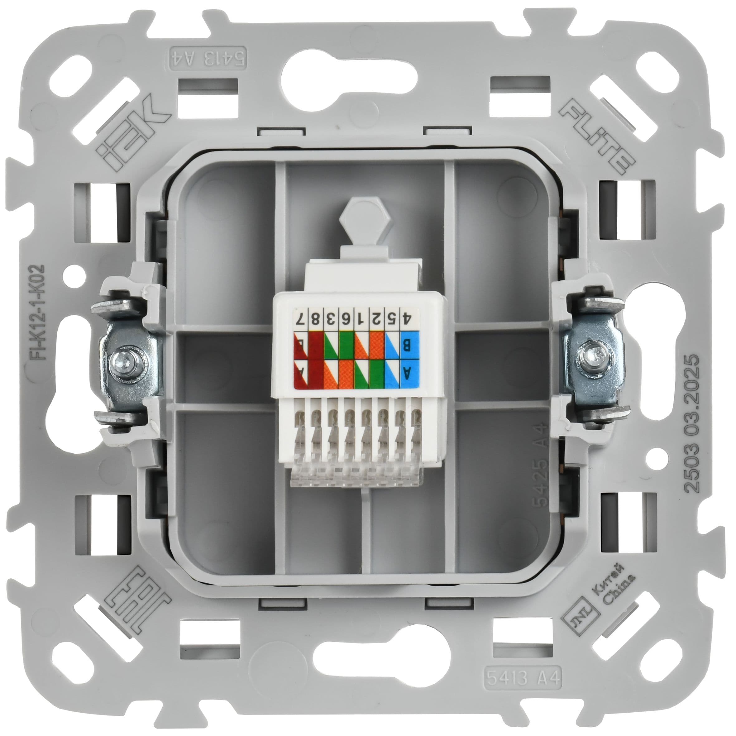 IEK FLITE Черный Розетка компьютерная RJ45 категория 5Е UTP — миниатюра 3