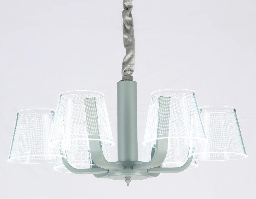 Ambrella Подвесная светодиодная люстра с пультом AK4011/6 GR/S серый/песок 72W D600*230 (ПДУ РАДИО 2.4) — миниатюра 3