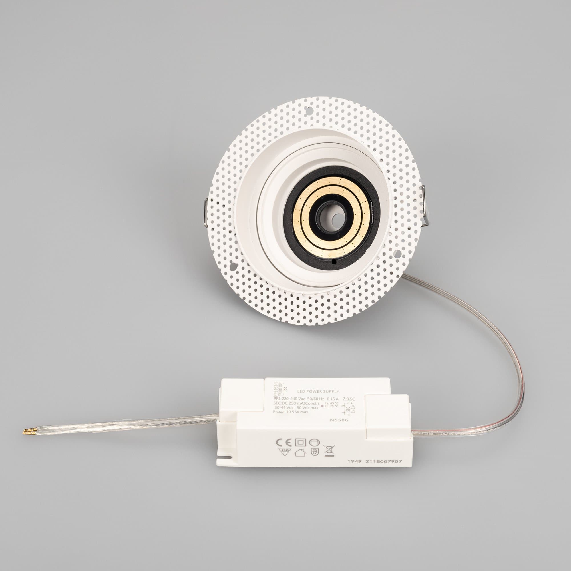 Arlight Корпус PLURIO-BASE-BUILT-TRIMLESS-R120 (WH, 1-2, 200mA) (IP20 Металл, 3 года) 030271 — миниатюра 4