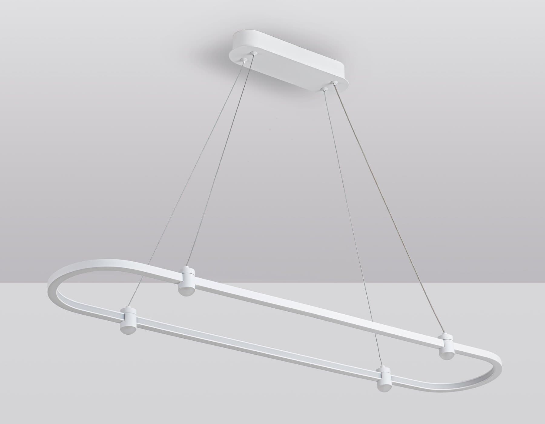 Ambrella Светильник подвесной светодиодный FL5588/1+4 WH белый 30W 3000K/4200K/6400K 1000*200*1300 (без ПДУ) — миниатюра 6