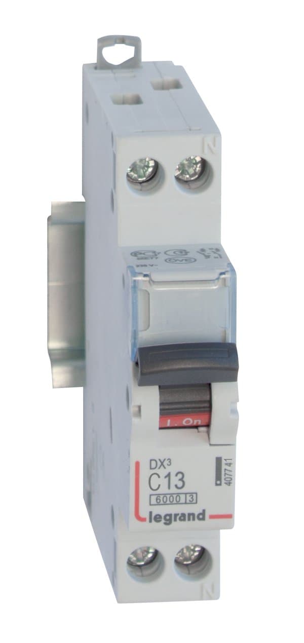 Legrand DX3 Автоматический выключатель 1P+N 13А (С) 6kA/10кА 407741