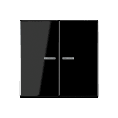JUNG Клавиша для KNX кнопки, 2 группы, с окошком термопласт черный A102KO5BFSW