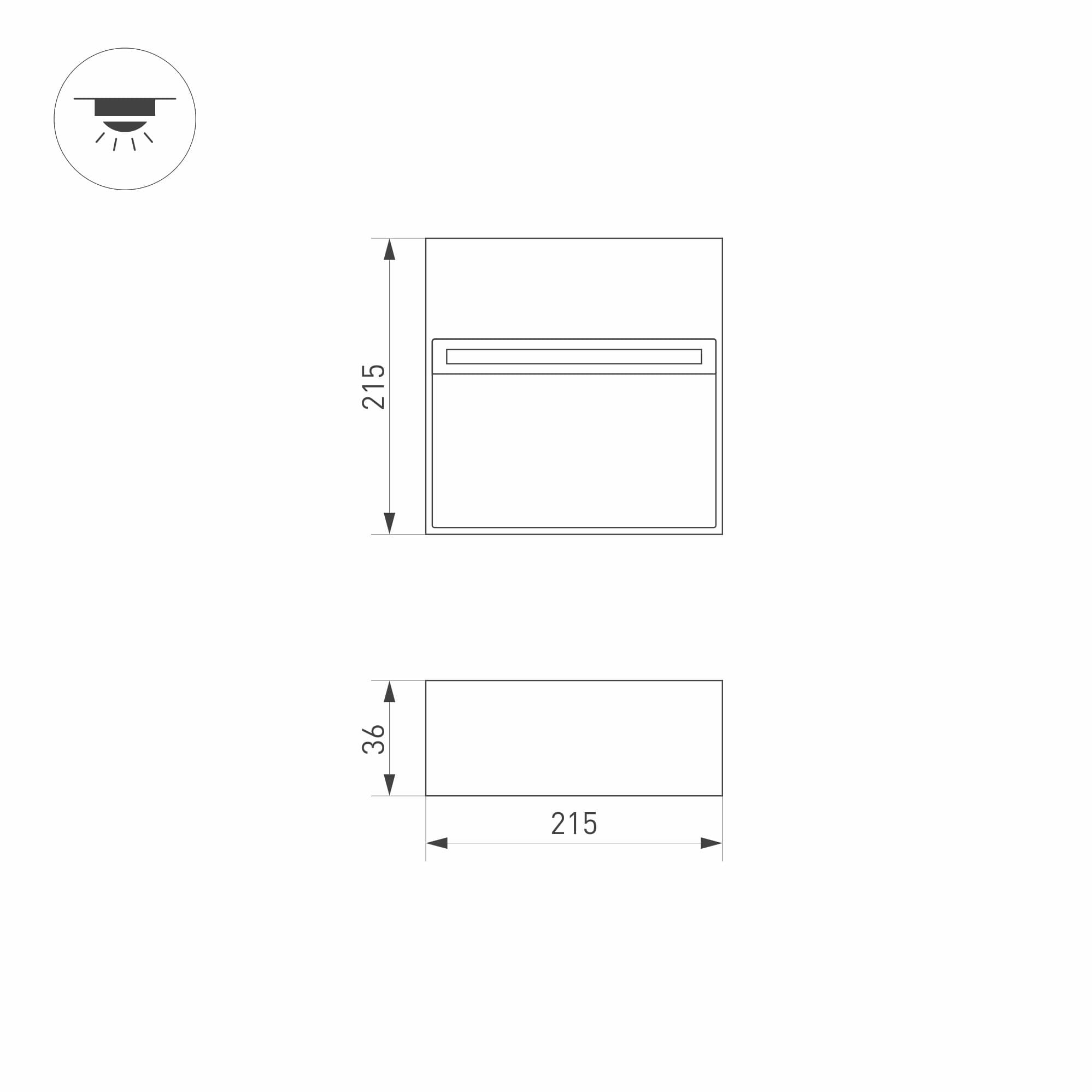 Arlight Светильник LGD-TRACE-S215x215-8W Warm3000 (GR, 60 deg, 230V) (IP65 Металл, 3 года) 029958 — миниатюра 2