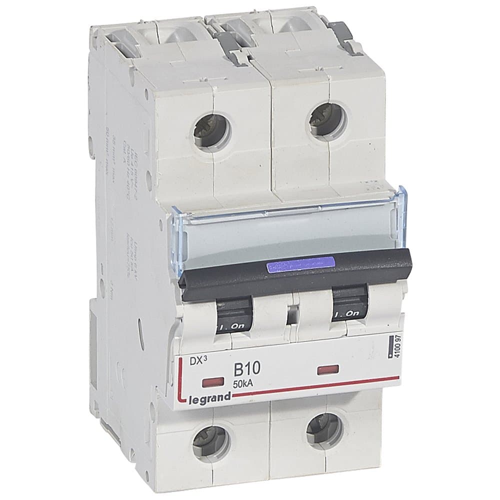 Legrand DX3 Автоматический выключатель 50кА 10А 2P B 410097 — миниатюра 1
