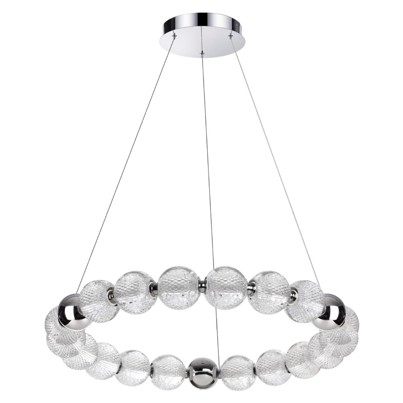 Odeon Light 5007/60L L-VISION ODL24 хром/металл/акрил Люстра LED 60W 4000K 4987лм CRYSTAL