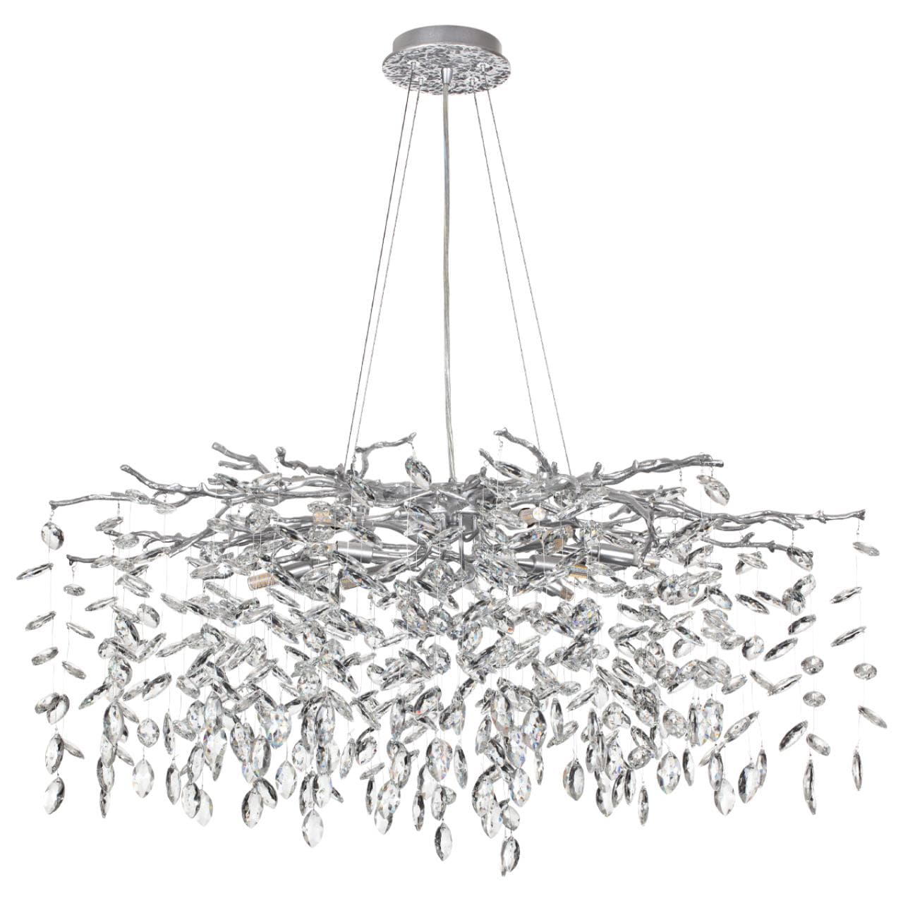 Odeon Light 4970/12 HALL ODL24 523 матов.серебристый/алюмин./хрусталь Люстра G9 12*40W DELICA