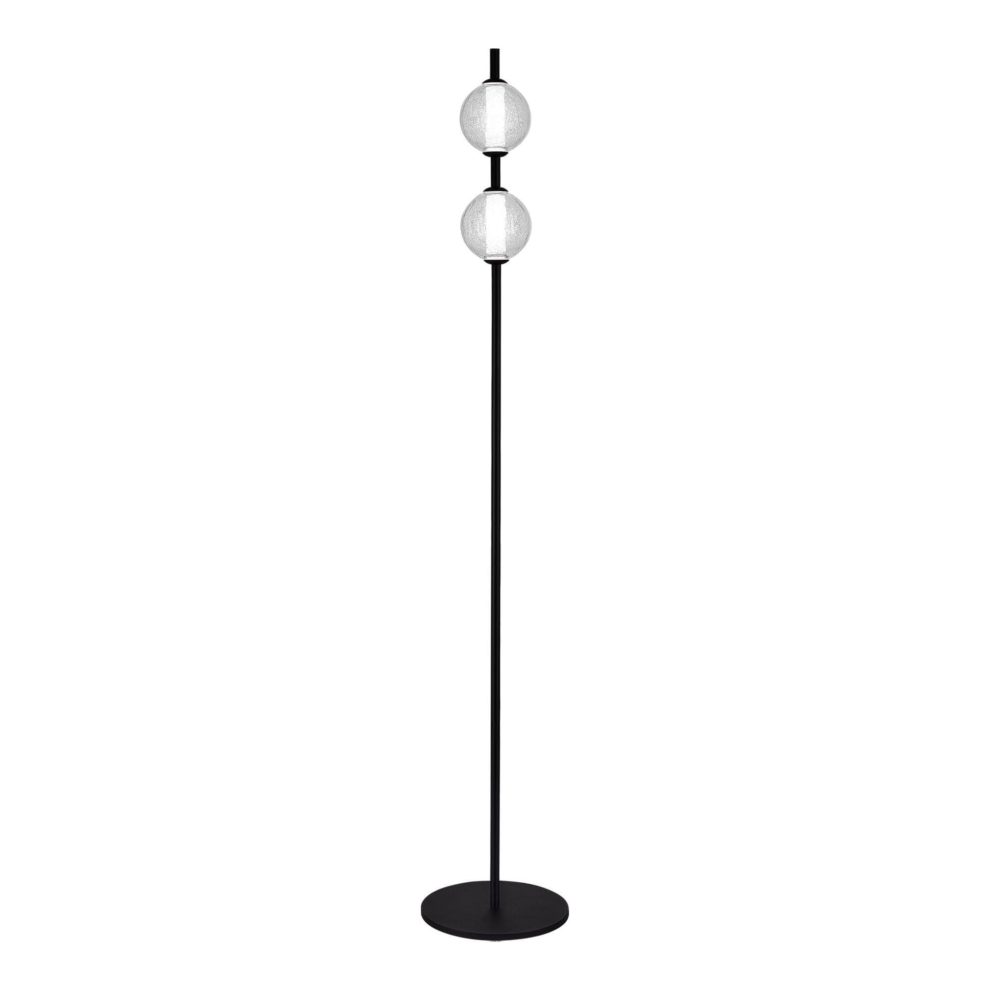 ST LUCE SL6120.405.01 Светильник напольный Черный/Прозрачное кракелированное стекло LED 2*8,5W 3000K