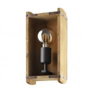 Eglo WOOTTON Бра WOOTTON, 1Х40W, E27, L145, H270, A115, сталь/дерево, черный/коричневый 43593