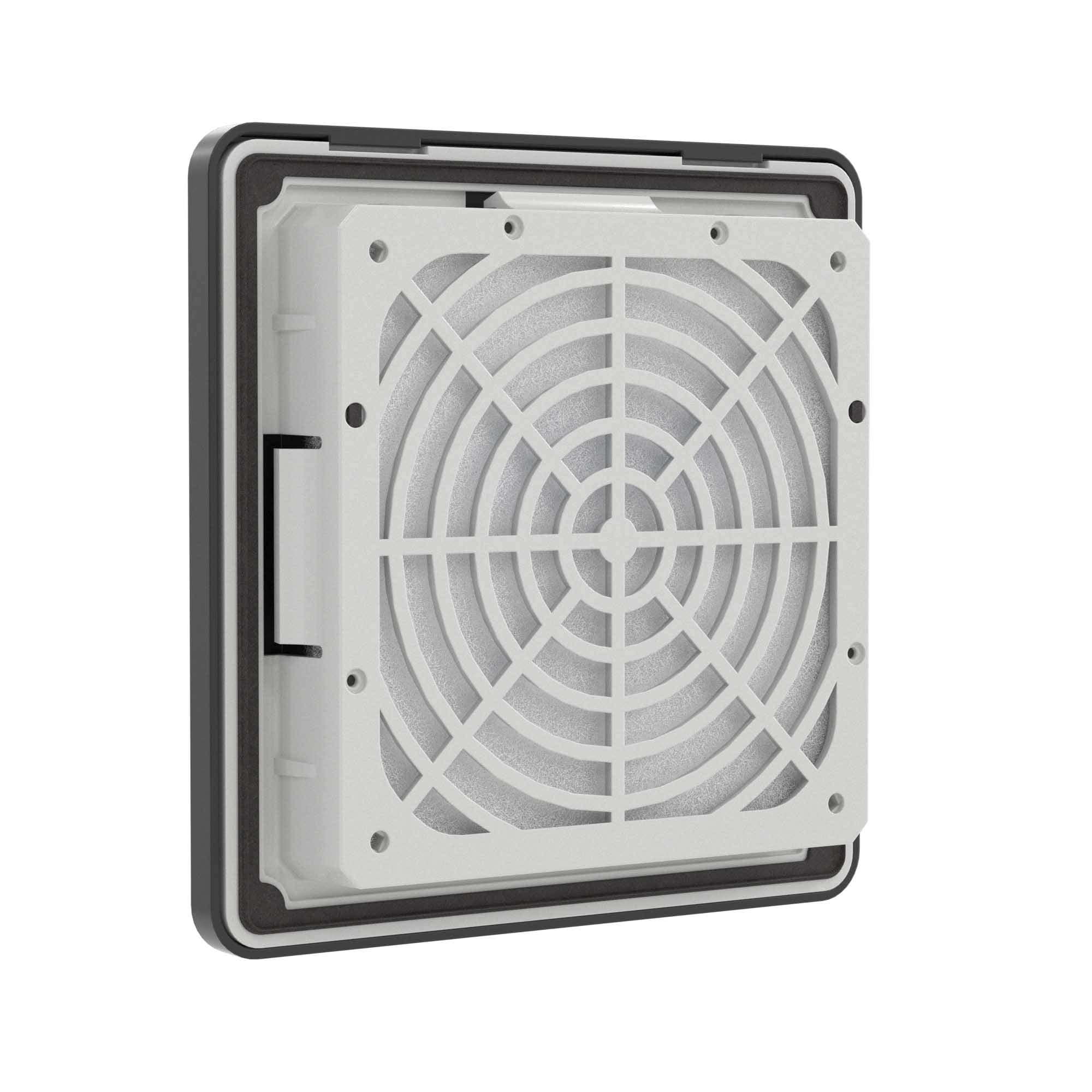 DKC Вентиляционная решетка с фильтром RF 150x150 мм, IP54, RAL9005 — миниатюра 2