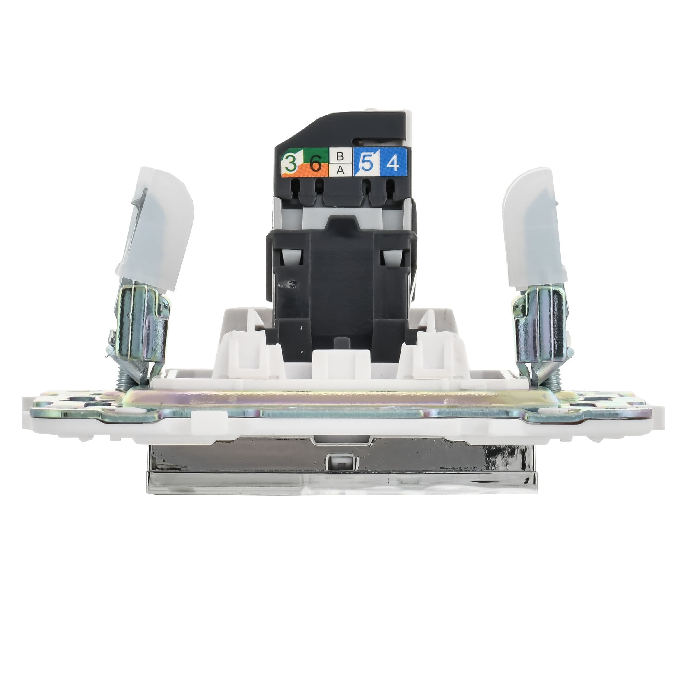 IEK SKANDY Никель Розетка компьютерная RJ45 кат.5E SK-K01N — миниатюра 4