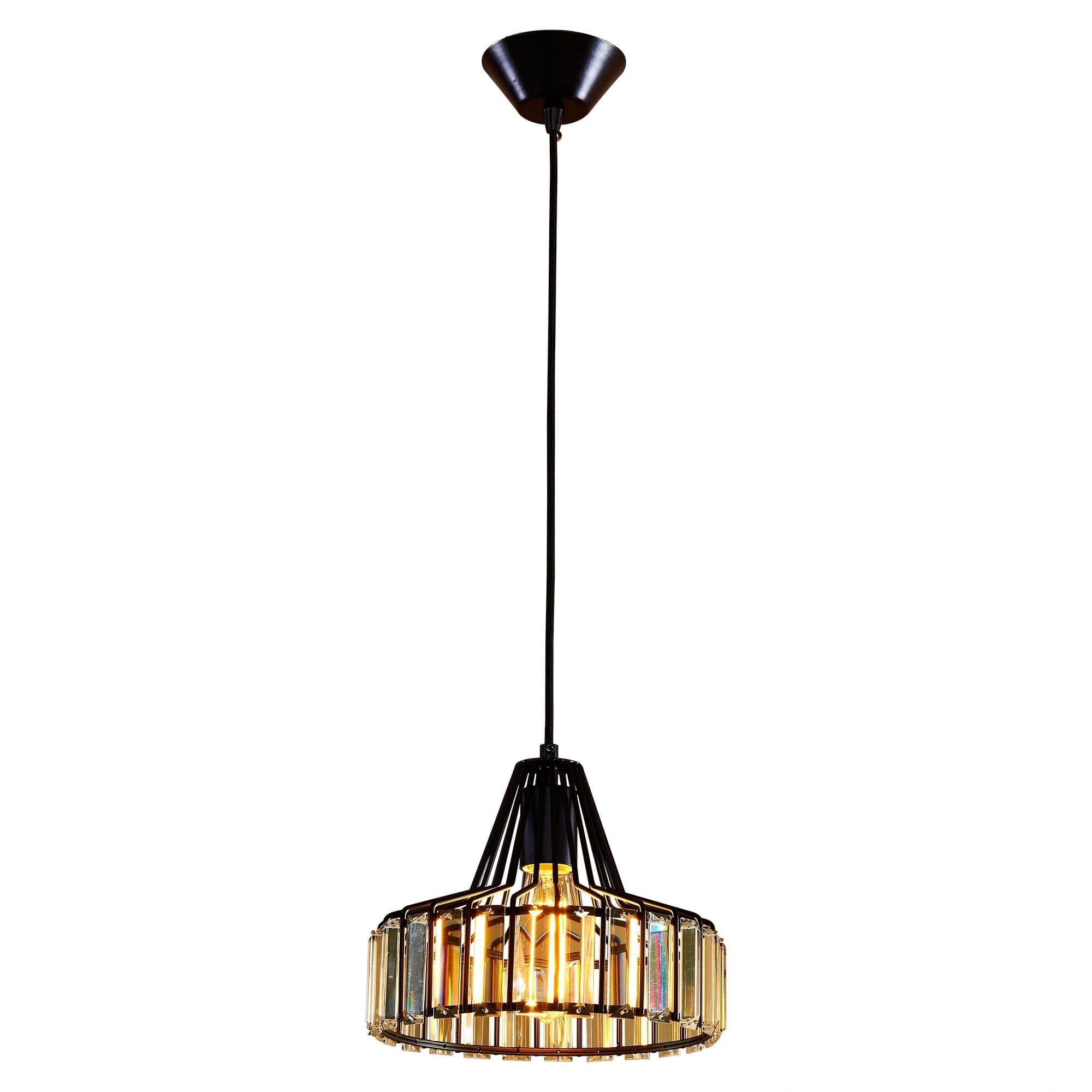 Citilux CL450211 Эдисон Черн+Хрусталь Светильник Подвес