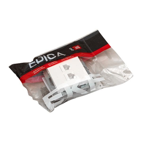 EKF Механизм розетки RJ45 - 2шт, (cat5), белый Эпика — миниатюра 11