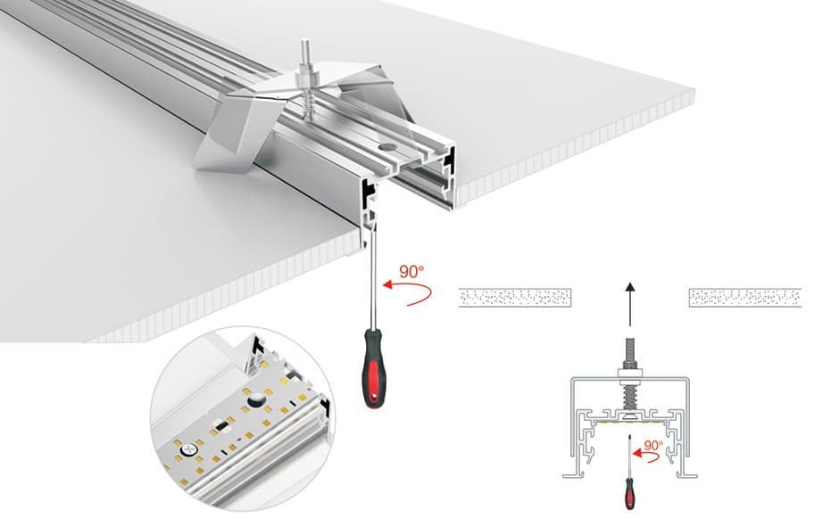 Arlight Профиль с экраном S2-LINIA69-F-2500 ANOD+OPAL (Алюминий) 021177 — миниатюра 3