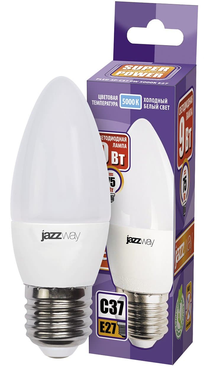 Jazzway Светильник PLED-SP C37 9W E27 5000K 820Lm-E .5001954A — миниатюра 2