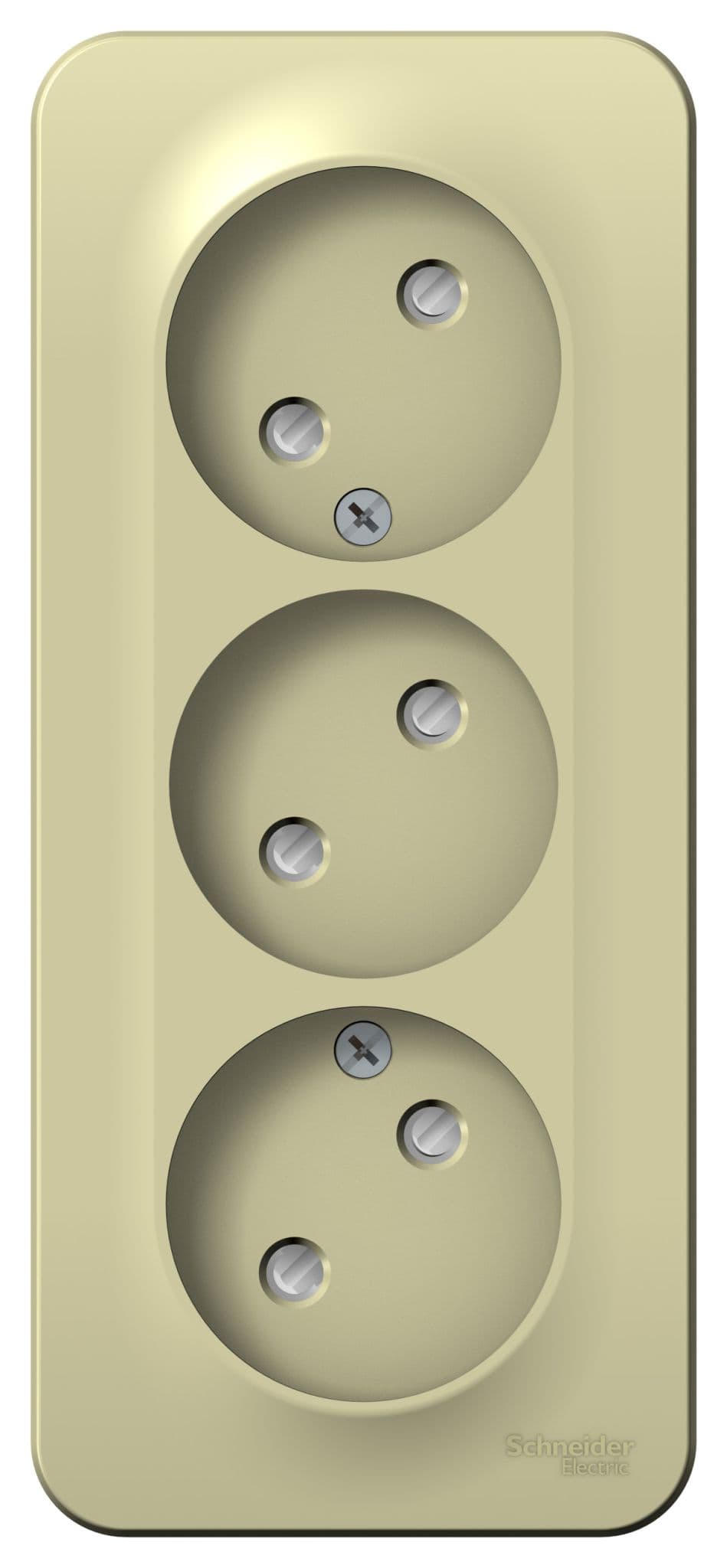 Systeme Electric Blanca наруж Беж Розетка 3-ая б/з со шторками, изолир. пластина 16А, 250В — миниатюра 2