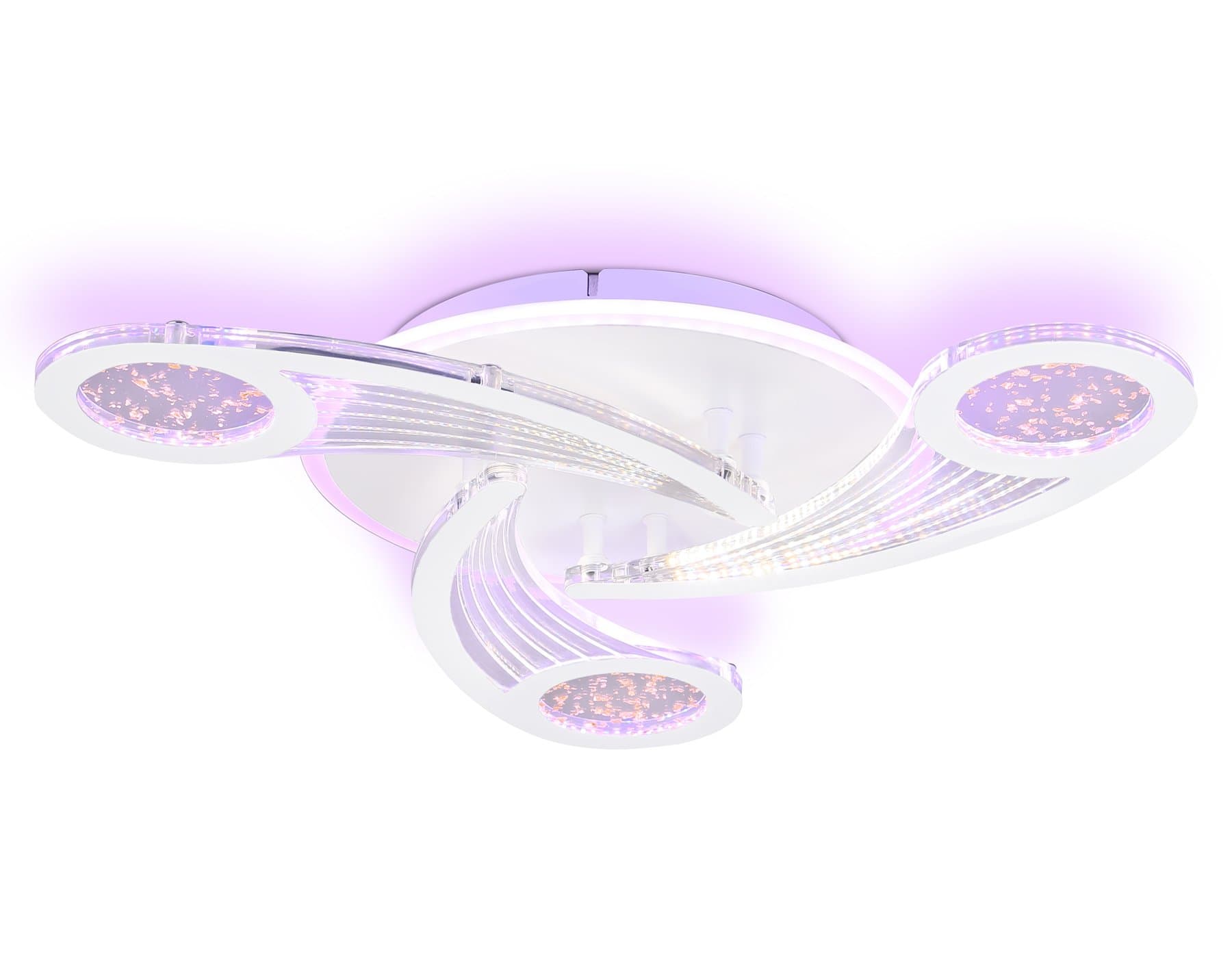 Ambrella Светильник потолочный светодиодный с пультом FA4475/3 WH белый 66W 3000K+BL/4200K+PU/3000K+6400K D560*75 (ПДУ ИК)
