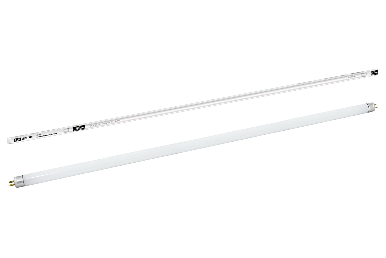 TDM Лампа люминесцентная линейная двухцокольная ЛЛ-16/28Вт, T5/G5, 6500 К, длина 1163,2мм SQ0355-0024