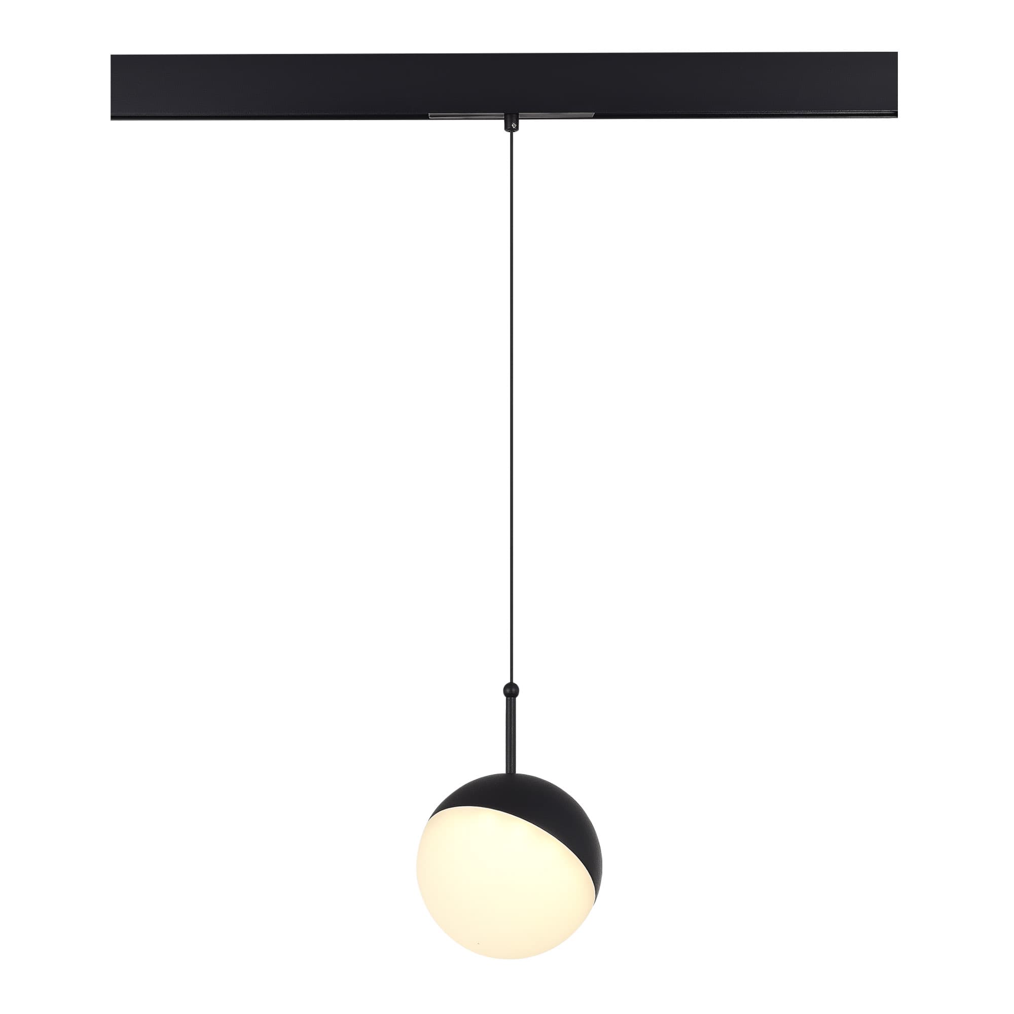 ST LUCE ST681.436.07 Магнитный трековый светильник Черный LED 1*7W 3000K Lm Ra90 120° IP20 D100xH- 48V