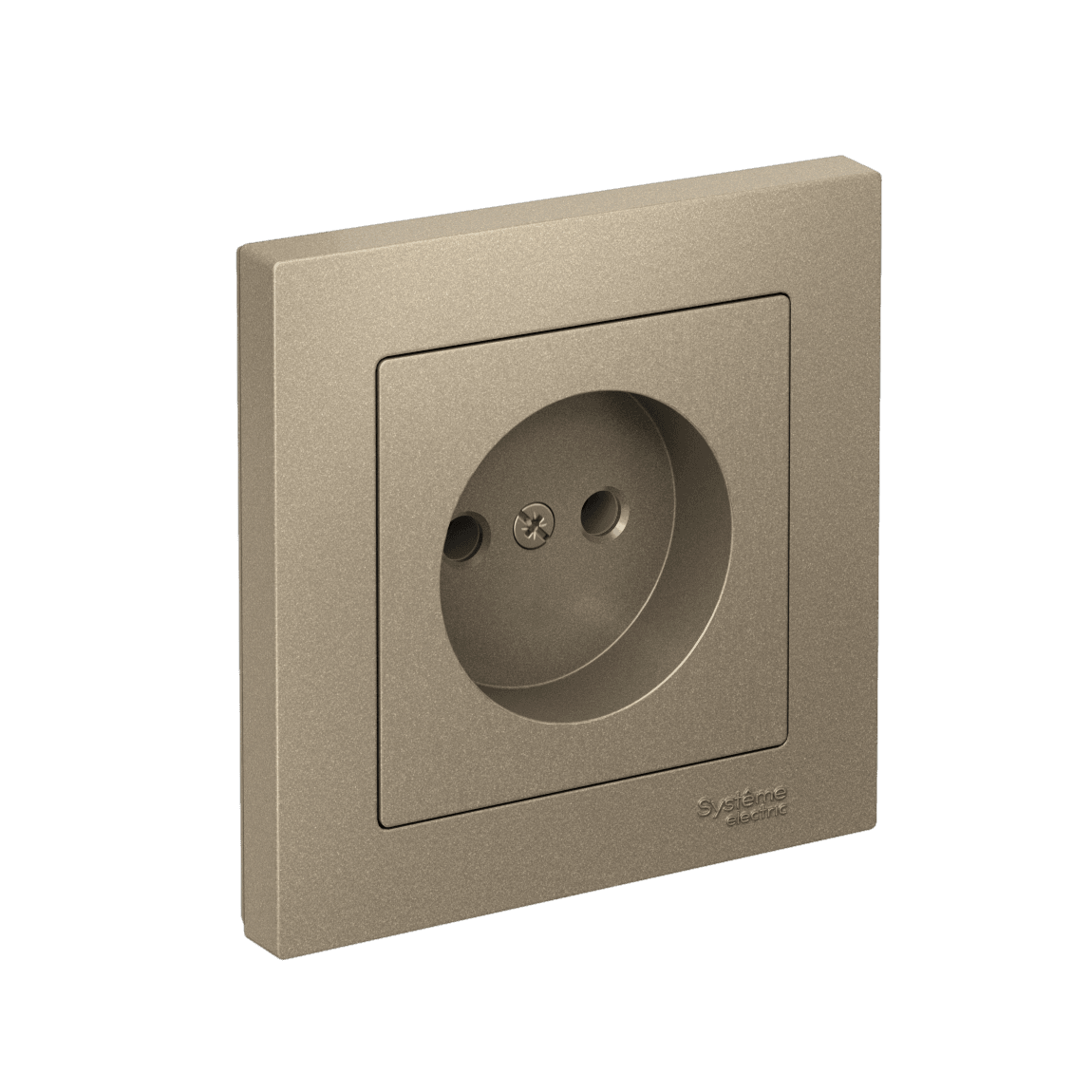 Systeme Electric AtlasDesign Шампань Розетка без заземления, 16А, в сборе, быстрозажим. клем.