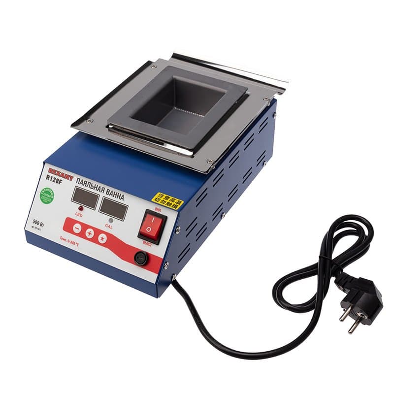 Паяльная ванна , модель R128F, 500 Вт, 100х70х45 мм, 0-600 °C, бессвинцовая, цифровая Rexant 09-9411