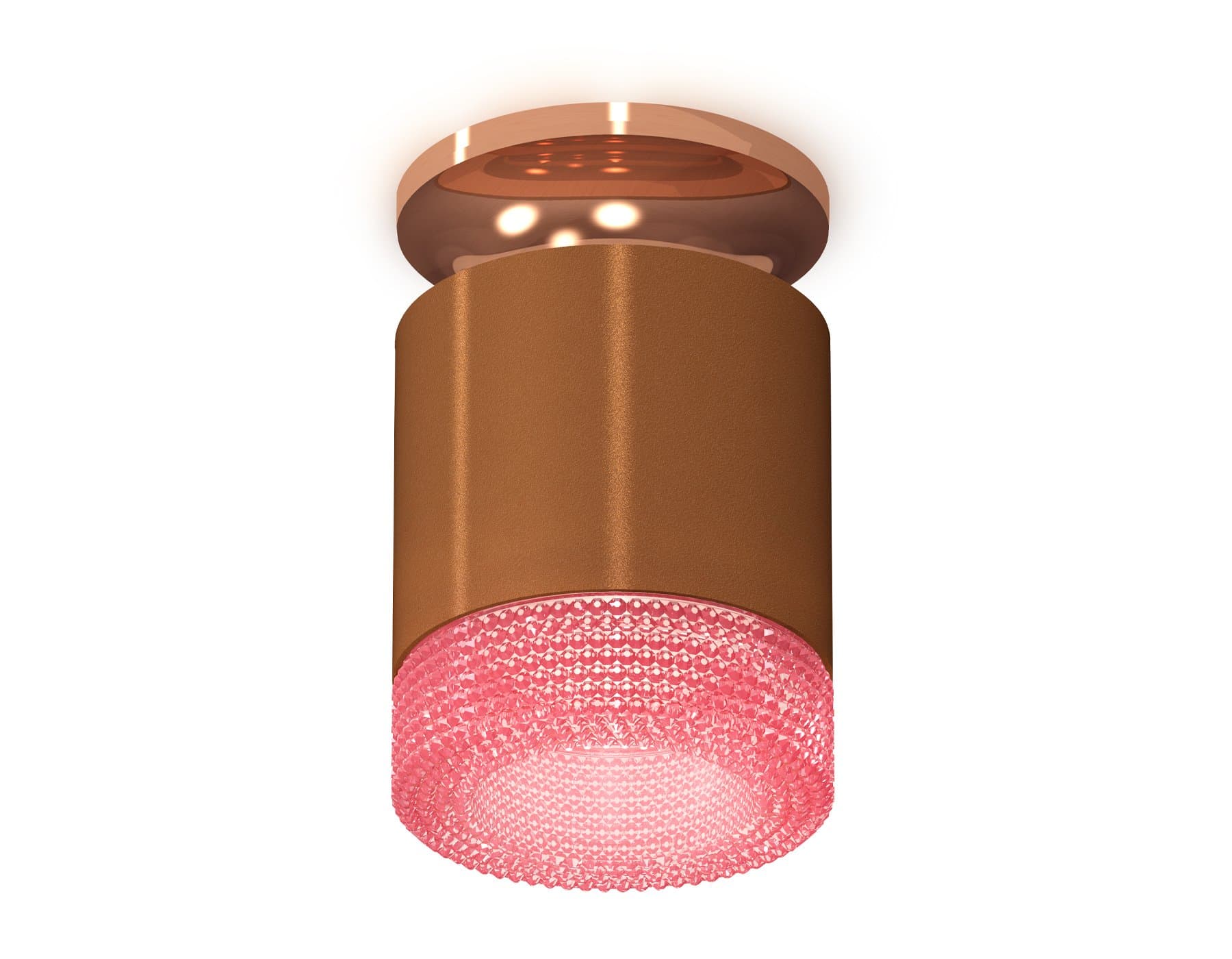 Ambrella Комплект накладного светильника с композитным хрусталем XS7404142 SCF/PPG/PI кофе песок/золото розовое полированное/розовый MR16 GU5.3 (N7930 — миниатюра 1