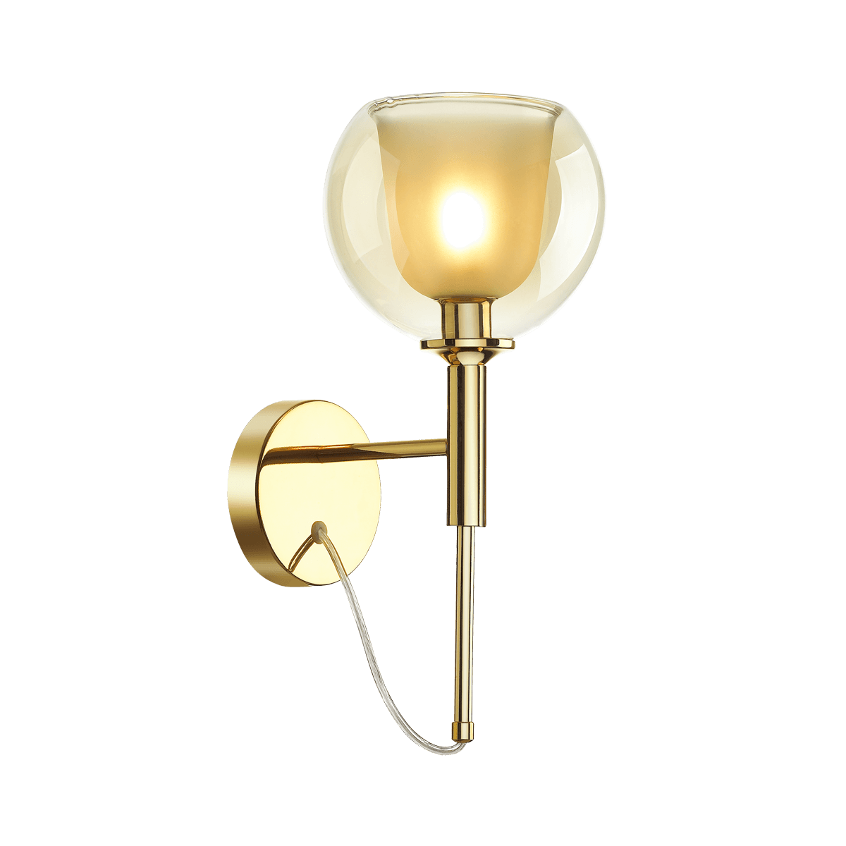 Odeon Light 4697/1W ODL20 377 золотой/янтарный Бра E14 1*40W LEVA — миниатюра 2