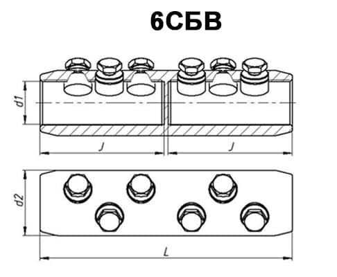 ЗЭТАРУС Соединитель болтовой 6СБВ-5-005 (500/630) ЗЭТАРУС zeta11054