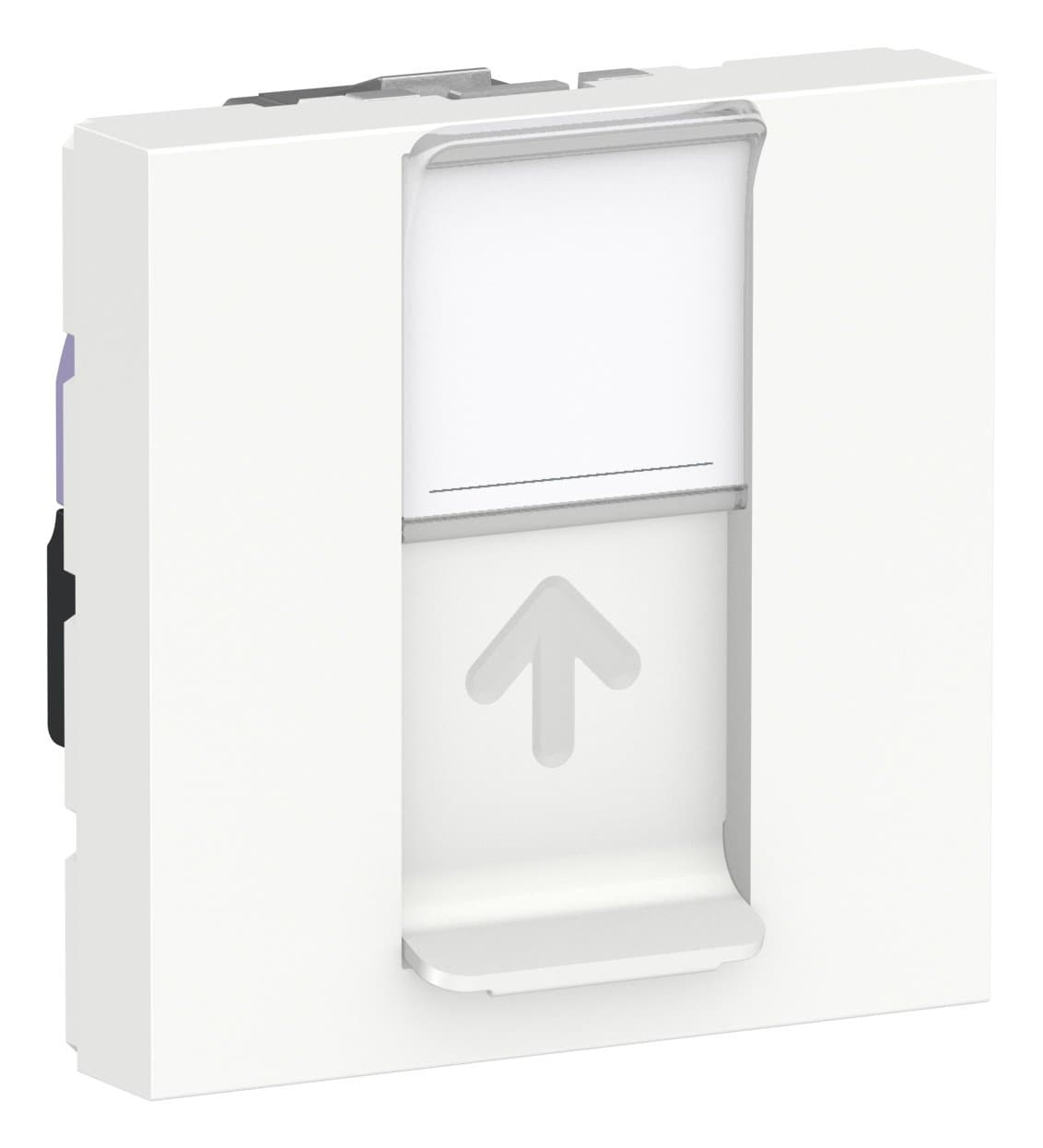 SE Unica Modular Бел Розетка компьютерная, RJ45, одиночная кат. 6 STP, 2 модуля NU341718 — миниатюра 2