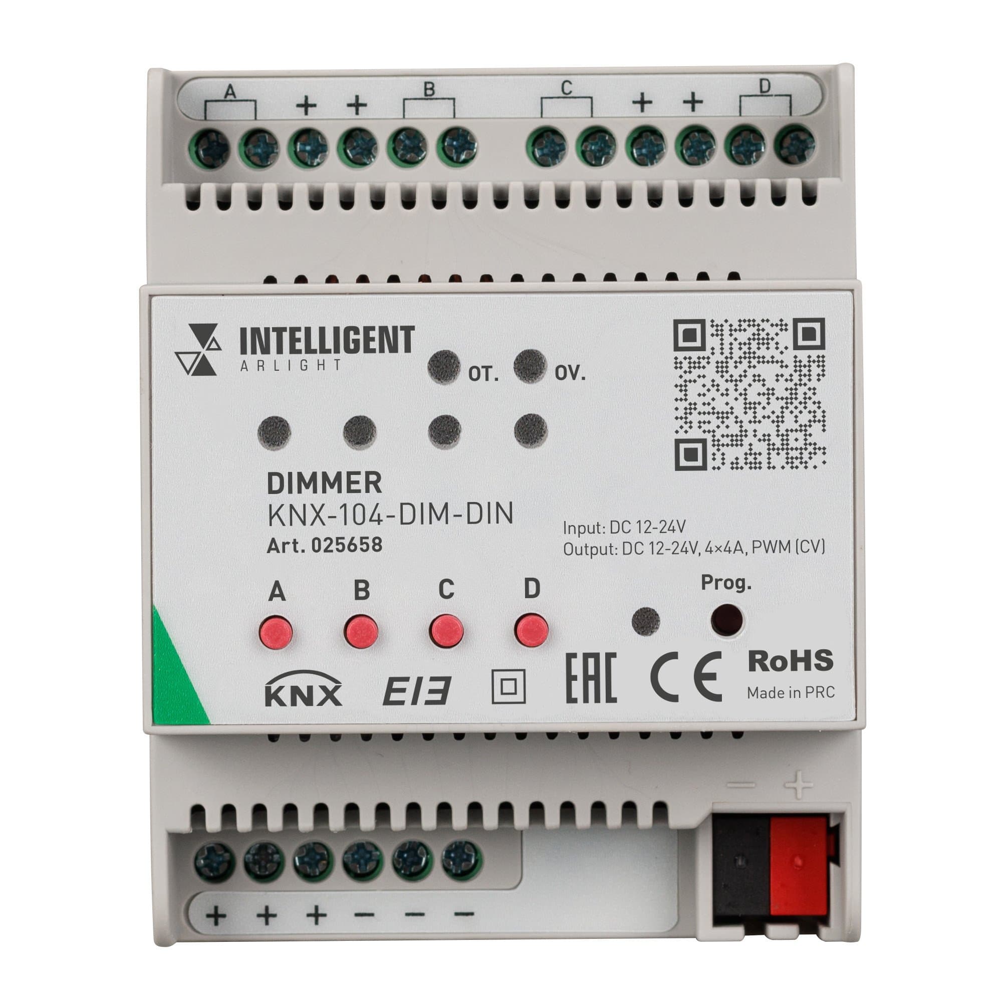 Arlight INTELLIGENT Диммер KNX-104-DIM-DIN (12-24V, 4x4A) (INTELLIGENT -) 025658 — миниатюра 2