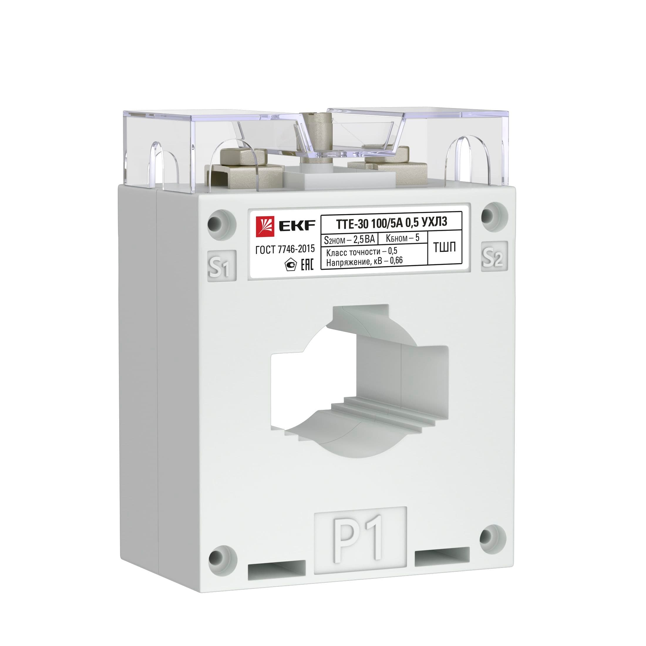 EKF Трансформатор тока ТТЕ-30-100/5А mini класс точности 0,5 PROxima — миниатюра 1