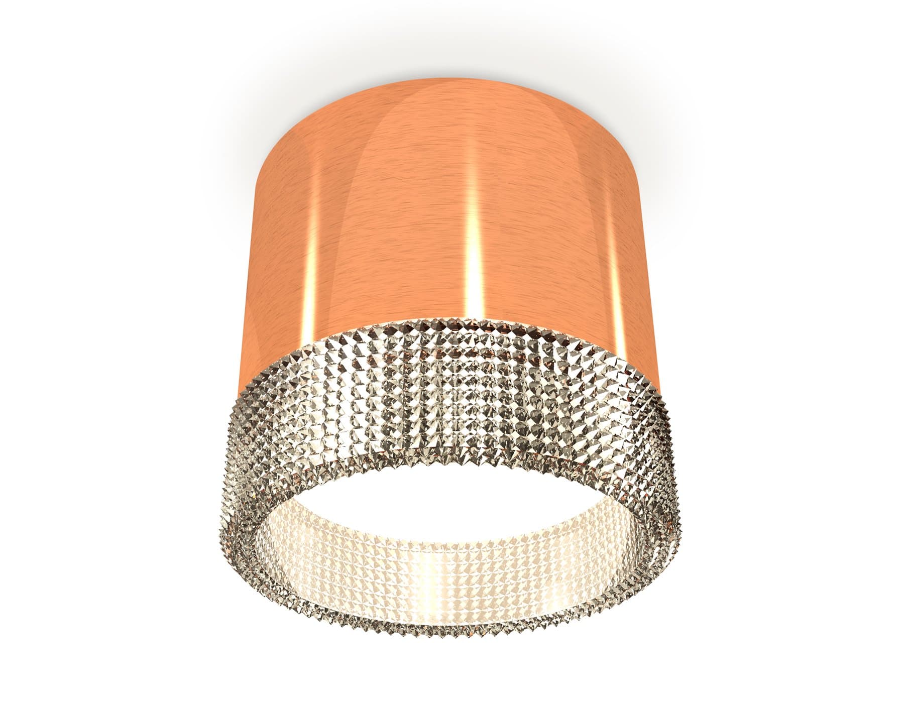Ambrella Комплект накладного светильника с композитным хрусталем XS8122020 PPG/CL золото розовое полированное/прозрачный GX53 (C8122, N8480) — миниатюра 1