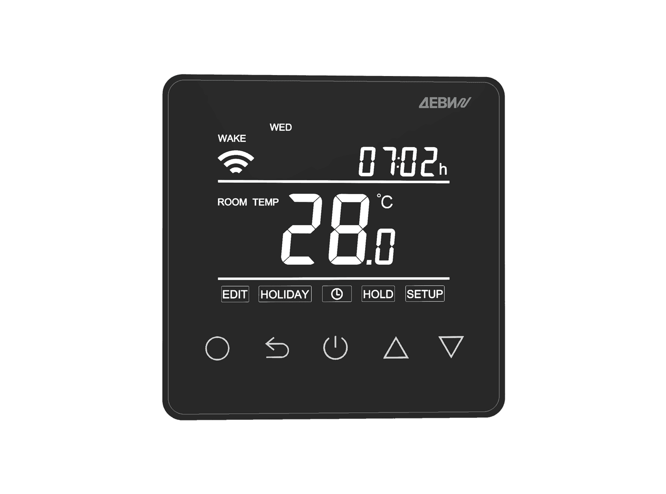 Devi Терморегулятор Prime c Wi-Fi, с комбинацией датчиков, черный, 16А 140F1143R